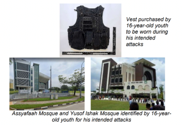 Assyafaah Mosque Yusof Ishak Mosque self-radicalisation planned attack