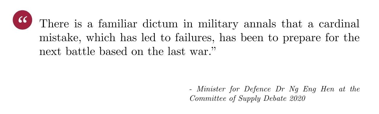 defence war dr ng eng hen quote committee of supply debate 2020
