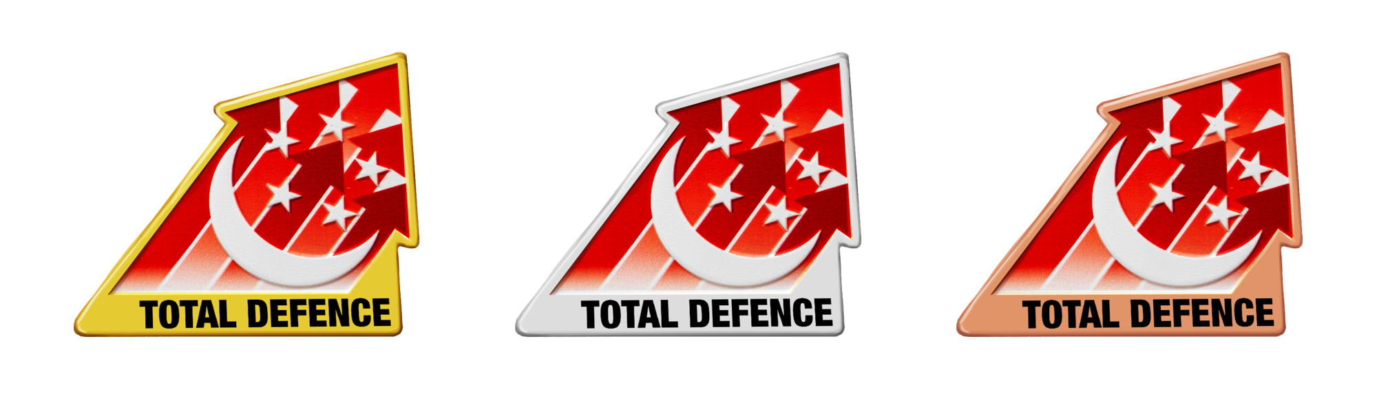 Total Defence Badge (Gold, Silver, Bronze)